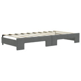 Daybed with Trundle without Mattress Dark Grey 90x190 cm Single 3196648