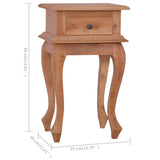 ZNTS Bedside Table 35x30x60 cm Solid Mahogany Wood 288818