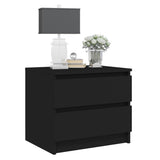 Bed Cabinet Black 50x39x43.5 cm Engineered Wood 806195