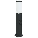 Bollard Lights with Outlet 3 pcs 50 cm Black IP44 4006084