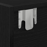 TV Cabinet Black Oak 80x31x25.5 cm Engineered Wood 861456