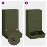 Pig Feeder Olive Green 55 x 51 x 91.5 cm Cold-Rolled Steel 874640