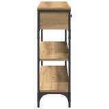 Console Table Artisan Oak 100 x 25 x 75 cm Engineered Wood 863512