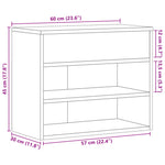 Shoe Bench White 60x30x45 cm Engineered Wood 808738