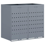 Wheelie Bin Storage for 2 Bins Light Grey 136 x 77.5 x 121.5 cm 3394748