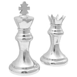Sculptures 2 pcs Silver 17 x 17 x 42 cm Aluminium 42000148