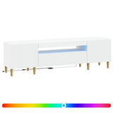 LED TV Cabinet White Engineered Wood 896685