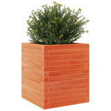 Garden Planter Wax Brown 40x40x46 cm Solid Wood Pine 3282401