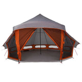 Tipi Tent with Roof Grey and Orange 508 x 470 x 300 cm Taffeta 42000968