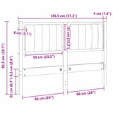 Upholstered Headboard Brown 120 cm Solid Pine Wood 879075