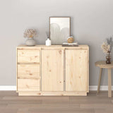 813804 Sideboard 111x34x75 cm Solid Wood Pine