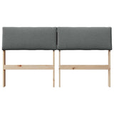 Upholstered Headboard Dark Grey 140 cm Solid Pine Wood 879120