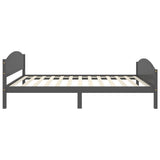 Bed Frame without Mattress Dark Grey Solid Pine Wood 120x200cm 322048