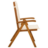 Reclining Garden Chairs 2 pcs Natural Solid Acacia Wood 42041427