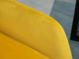 Modern Arm Chair Upholstered Accent Chair with Metal Base for Living Room Yellow T3398P328183