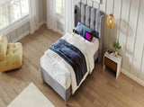 Upholstered Single with USB and Type-C Charging, Frame with Wooden Slatted Frame, Teenager N601P288477G