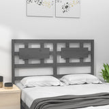 Bed Headboard Grey 205.5x4x100 cm Solid Wood Pine 818062
