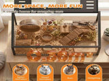Hamster Cage, Chewproof Metal Rat Cage with Deep Base, Openable Top for Syrian Dwarf Hamster, T3398P553205