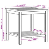 Side Table Oil Natural 45 x 45 x 45 cm Solid Acacia Wood 42026786
