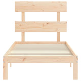 Bed Frame without Mattress Small Single Solid Wood Pine 3193491