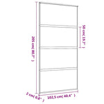 Sliding Door Gold 102.5x205 cm Frosted ESG Glass and Aluminium 155183