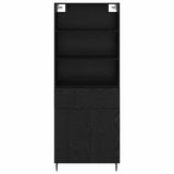 Highboard with Drawer Black Oak 69.5 x 34 x 180 cm 3416120