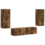 TV Cabinet Set Wall-mounted 2 pcs Smoked Oak Engineered Wood 3408975