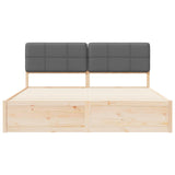 Bed Frame with Upholstered Headboard Dark Grey 180 x 200 cm 3398180