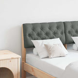 Upholstered Headboard Dark Grey 120 cm Solid Pine Wood 879185