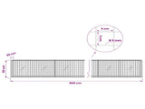 Gabion with 5 mm Wire and 5x5 cm Mesh 800x20x50 cm 3464050