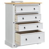 Storage Chests Corona White 92 x 48 x 114 cm Solid Pine Wood 42021197