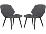 Velvet Dining Chairs, Set of 2 Dining Room Chairs with Metal Legs for Living Room, Dining Room, Grey T3398P341262