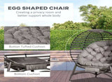 Egg Chair with Cushion & Side Pocket - Brown T3398P325311