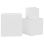 ZNTS Side Tables 3 pcs White Engineered Wood 808585