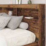 Storage Headboard with Shelf Old Wood 180 cm Engineered Wood 3335515