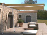 Manual Retractable Awning with LED 300x250 cm Yellow and White 3069503