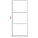 Sliding Door 90 x 205 cm Tempered Glass and Aluminium 42054109