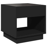 ZNTS Coffee Table with Infinity LED Black 50x50x50 cm 847652