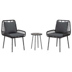 Garden Dining Set 3 pcs Black and Anthracite 42010356