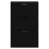 Shoe Cabinet Black 63x24x103 cm Engineered Wood 342552