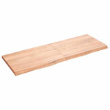 Bathroom Countertop Light Brown 140x50xcm Treated Solid Wood 3156149