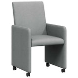 Dining Chairs with Wheels 2 pcs Light grey 57 x 66 x 94 cm 42017807