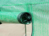 Walk-in Polytunnel Greenhouse, Outdoor Garden Tunnel Greenhouse Tent with Zipped Roll-Up Door and 6 T3398P317788