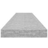 326606 Floating Wall Shelf Concrete Grey 120x23,5x3,8 cm MDF