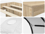 Bed with Tunnel 3 pcs Artisian Oak and White Engineered Wood 3423665