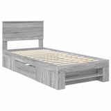 Bed Frame Grey Sonoma 80 x 200 cm Engineered Wood 3408814