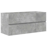2 Piece Bathroom Furniture Set Concrete Grey Engineered Wood 3324917