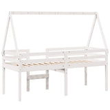 High Sleeper Bed without Mattress White 80x200 cm Solid Wood Pine 3282096
