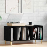 Record Cabinet Black Oak 100 x 38 x 48 cm Engineered Wood 862868
