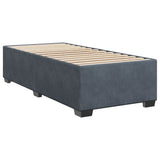 Box Spring Bed with Mattress Dark Grey 90x200 cm Velvet 3286217